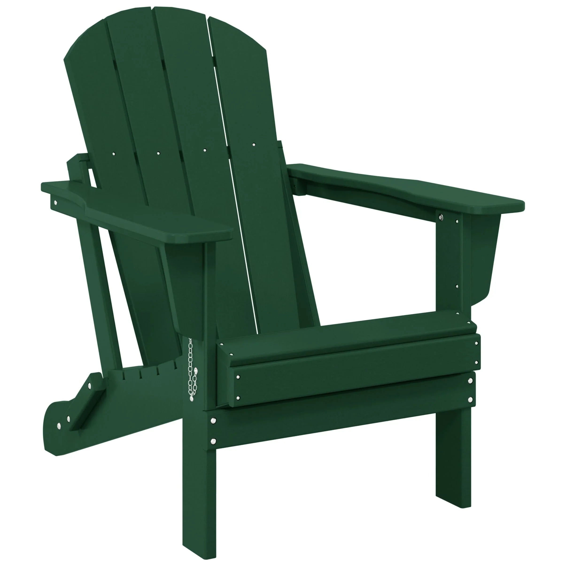 Chaise Adirondack pliante d'extérieur tout temps Polytrends Laguna résistante à la décoloration pour patio