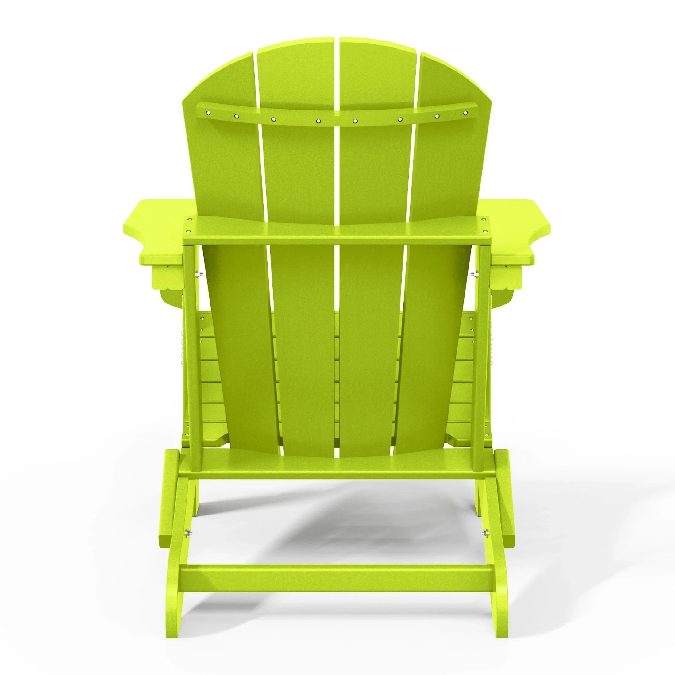 Chaise Adirondack pliante d'extérieur tout temps Polytrends Laguna résistante à la décoloration pour patio