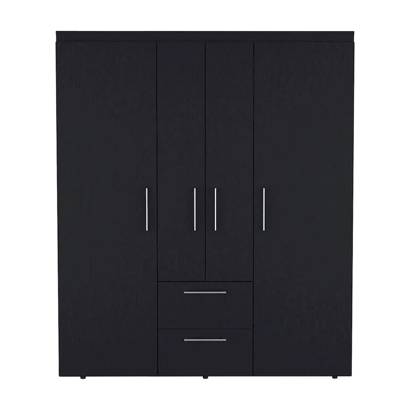 Armoire Bariloche avec tringles, étagères et 2 tiroirs