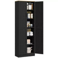 HOMCOM Garde-Manger de cuisine autoportant 170 cm, Armoire de rangement à 4 portes avec étagères réglables et portes