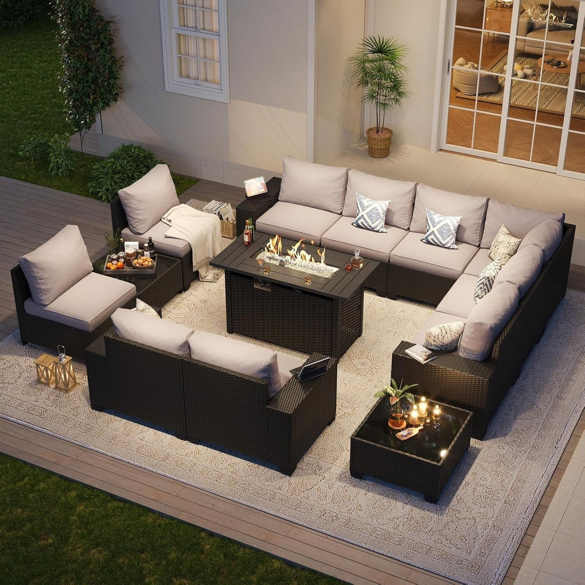 Salons de jardin avec coussins de 10 cm d'épaisseur