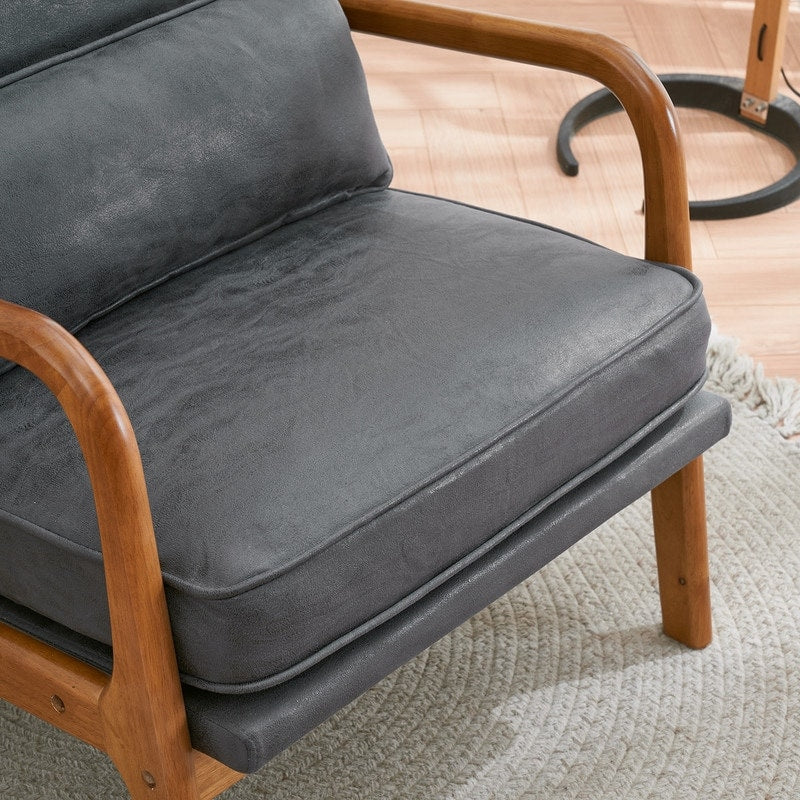 Fauteuil d'appoint rembourré Mid-Century Modern