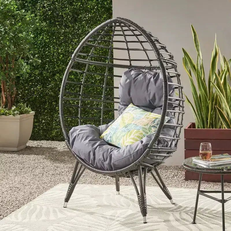 Chaise suspendue Gianni Wicker Teardrop - Christopher Knight Home