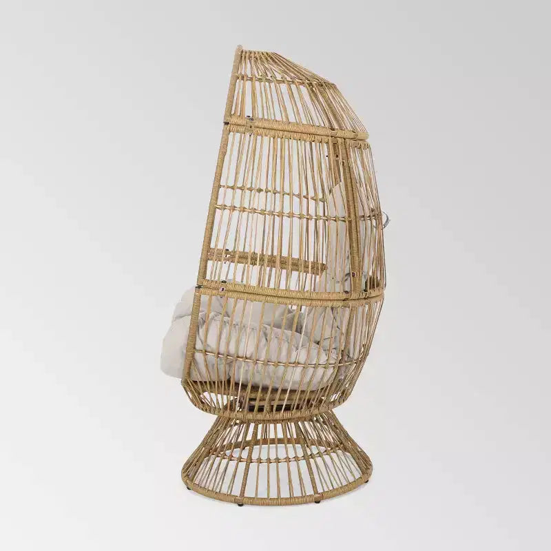 Fauteuil œuf pivotant en osier Pintan – Christopher Knight Home