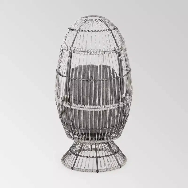 Fauteuil œuf pivotant en osier Pintan – Christopher Knight Home