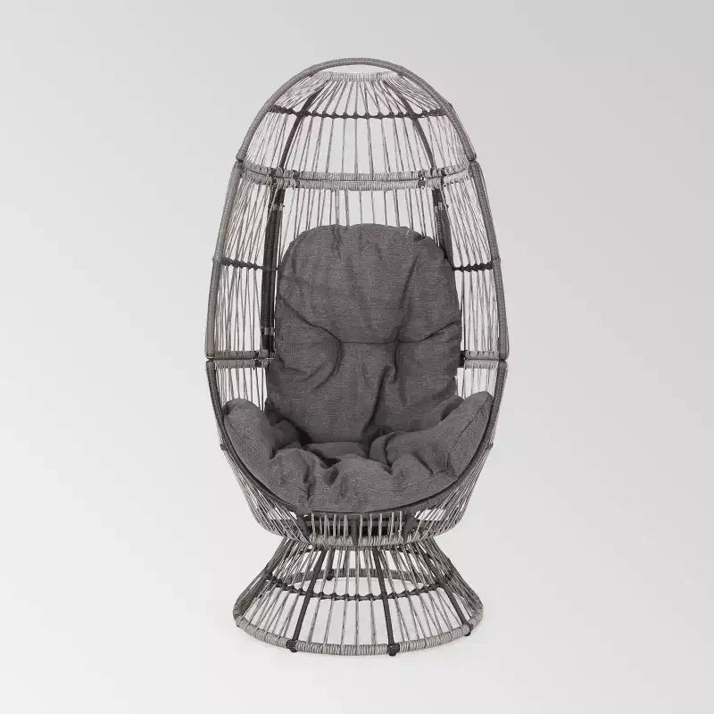 Pintan Wicker Swivel Egg Chair - Christopher Knight Home
