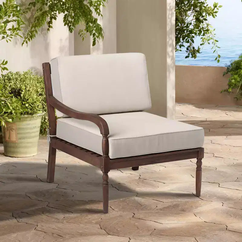 Fauteuil d'angle gauche Napa en acacia foncé naturel huilé Teal Island Designs