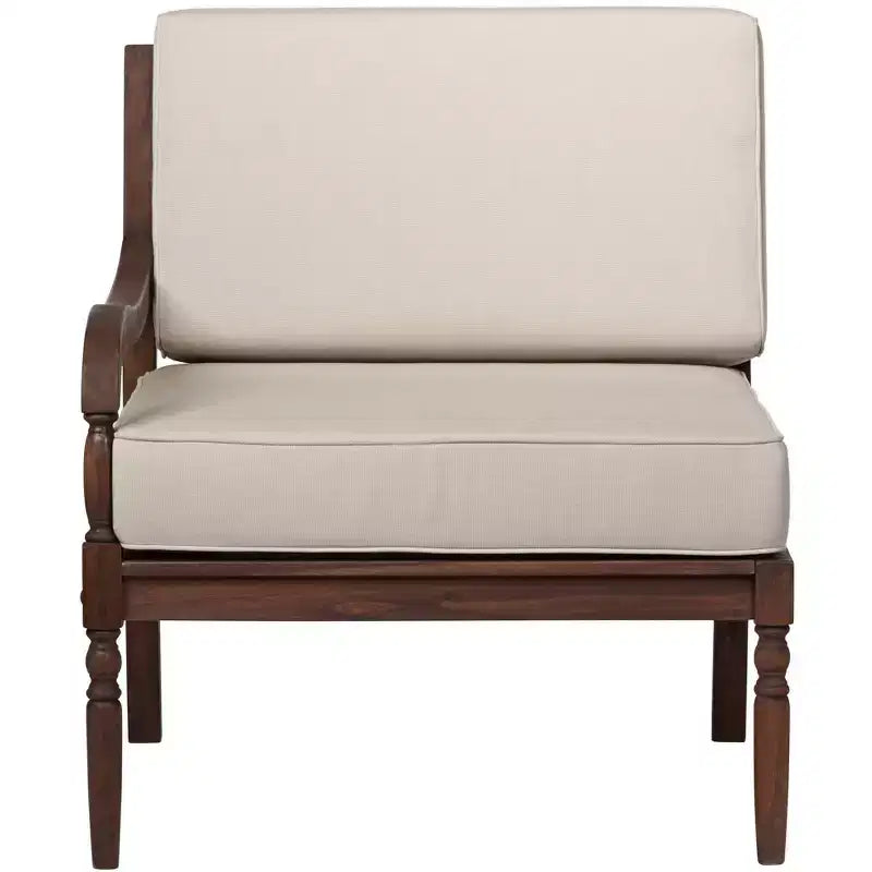 Fauteuil d'angle gauche Napa en acacia foncé naturel huilé Teal Island Designs