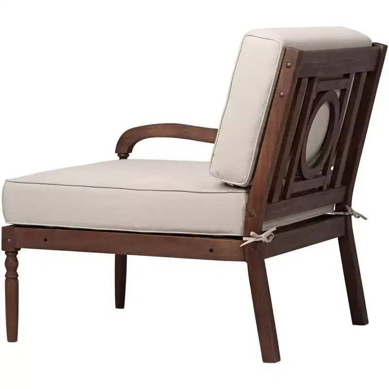 Fauteuil d'angle gauche Napa en acacia foncé naturel huilé Teal Island Designs