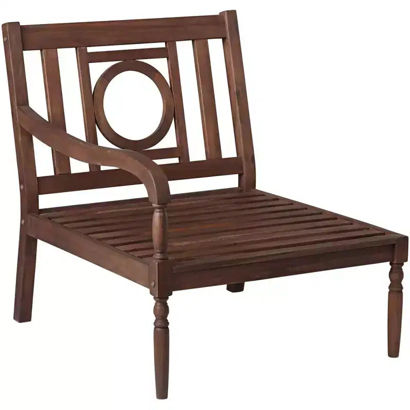 Fauteuil d'angle gauche Napa en acacia foncé naturel huilé Teal Island Designs