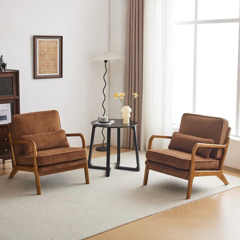 Fauteuil d'appoint rembourré Mid-Century Modern