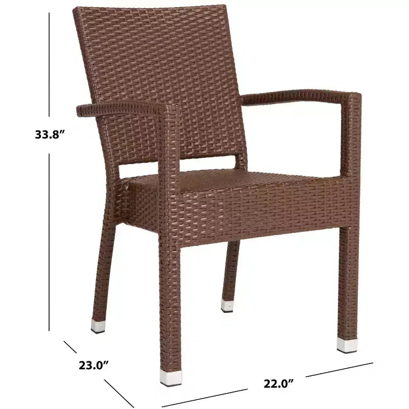Kelda Chaise empilable intérieur/extérieur (lot de 2) - PAT4004 - Safavieh