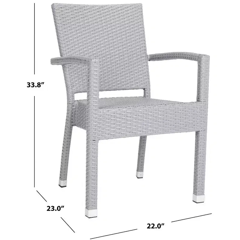 Kelda Chaise empilable intérieur/extérieur (lot de 2) - PAT4004 - Safavieh