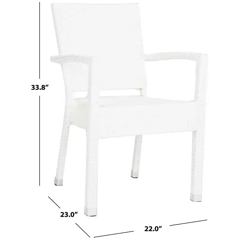 Kelda Chaise empilable intérieur/extérieur (lot de 2) - PAT4004 - Safavieh