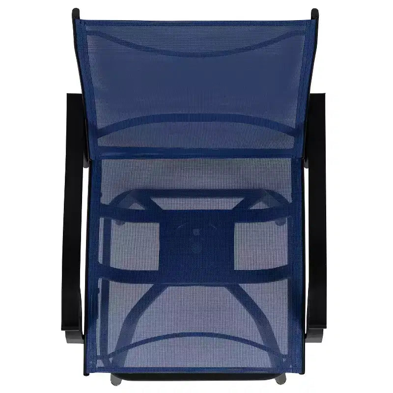 Flash Furniture Valerie – Lot de 2 tabourets de bar d'extérieur pivotants en textilène tout temps avec dossier haut et accoudoirs