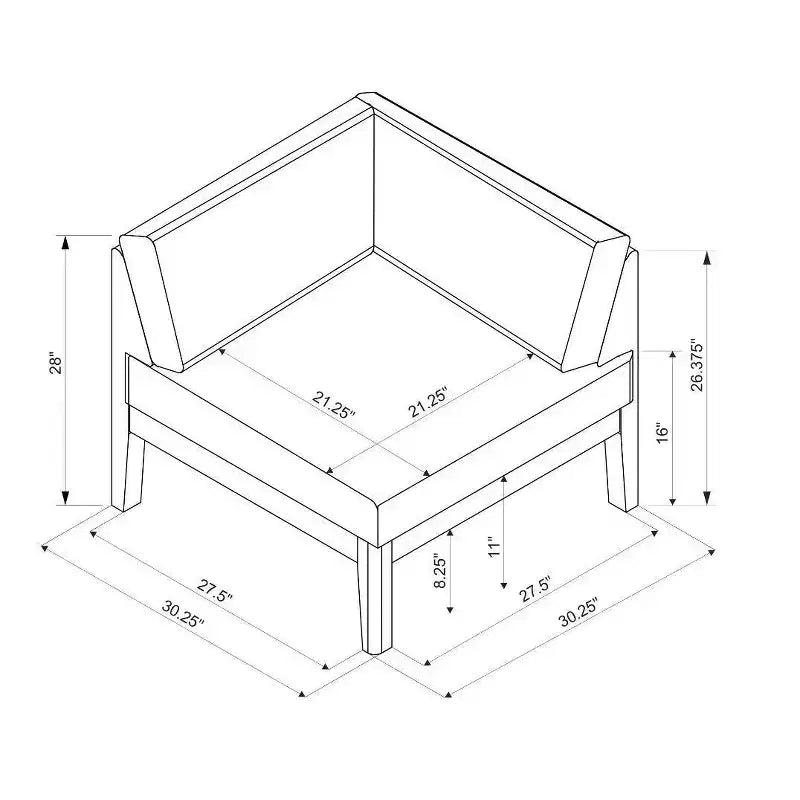 Fauteuil d'angle Summerlyn - Linon