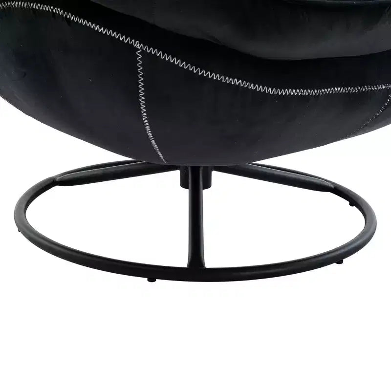 Fauteuil d'appoint en velours Okak avec pouf, fauteuil de salon moderne de style scandinave sans accoudoirs, fauteuil d'appoint doux et confortable pour regarder la télévision, jouer à des jeux
