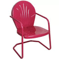 Northlight 34-Inch Retro Tulip Steel Outdoor Steel Armchair, Pink