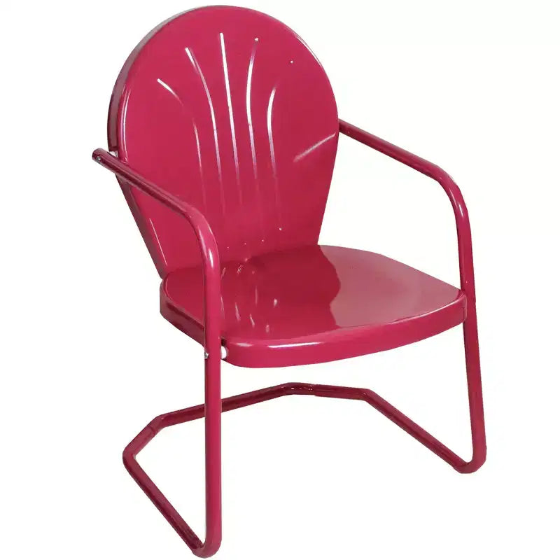 Northlight 34-Inch Retro Tulip Steel Outdoor Steel Armchair, Pink