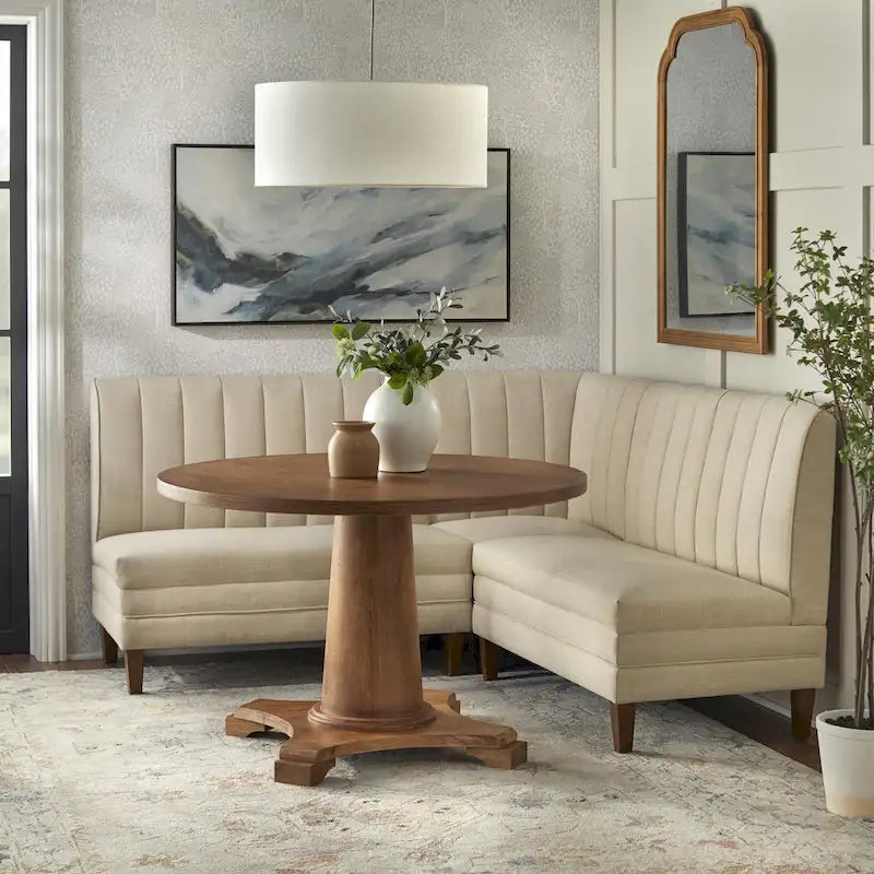 Ensemble de banquette rembourrée 3 pièces Lifestorey Kerrington à dossier capitonné
