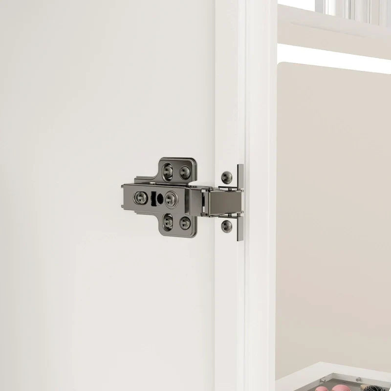 47,2 Grande Armoire LED Lumineuse Placard à Portes en Verre Entièrement en Verre