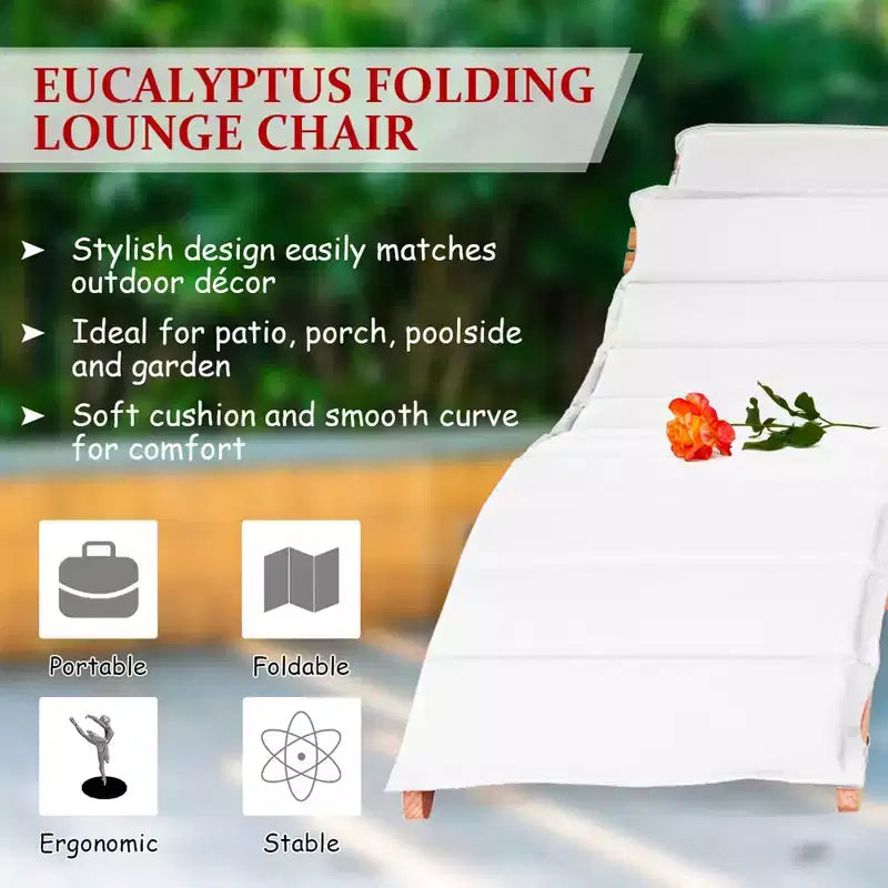 Fauteuil à bascule d'extérieur en bois d'acacia Costway avec coussin pour jardin ou terrasse