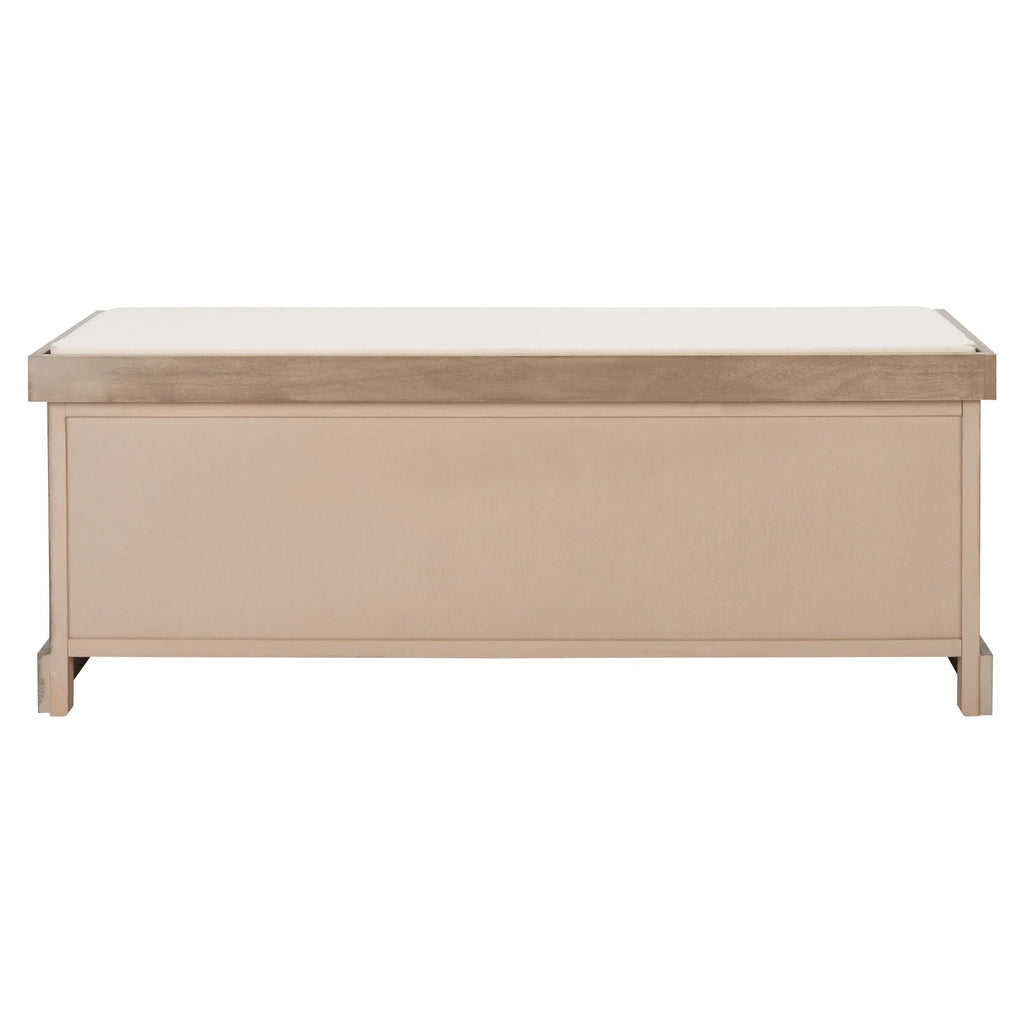 Banc de rangement SAFAVIEH Fiorello 3 tiroirs avec coussin - 47,3 L x 15 P x 19 H - 47Lx15Px19H