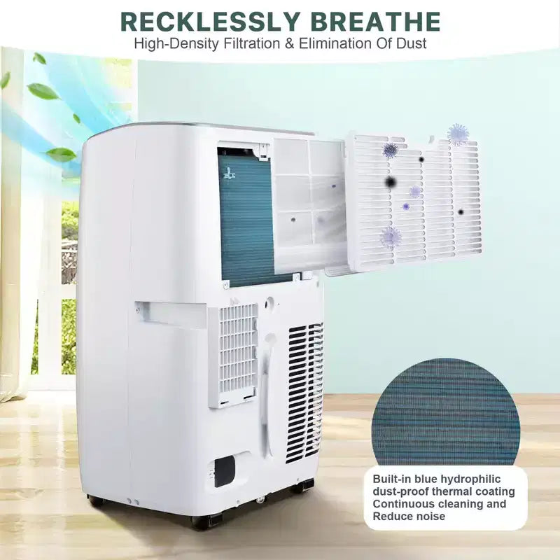 Climatiseur Portable de 14 000 BTU, Refroidit Jusqu'à 70 m², Unité de Climatisation Portable avec Déshumidificateur
