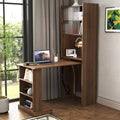 Table d'étude pliante moderne en bois GDFStudio Sinclair 36 avec rangement