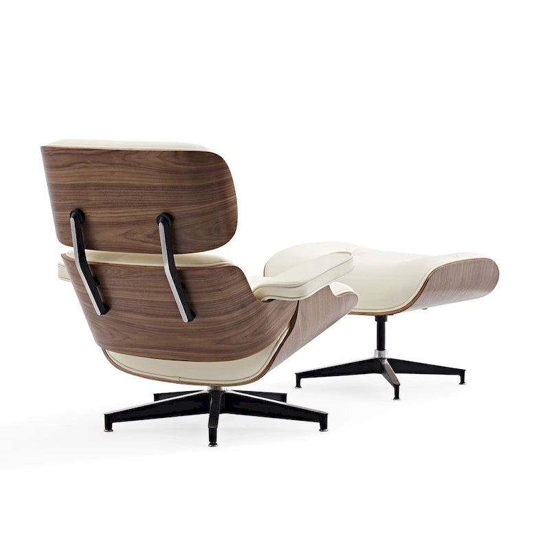 Fauteuil inclinable en cuir de style Mid-Century Modern