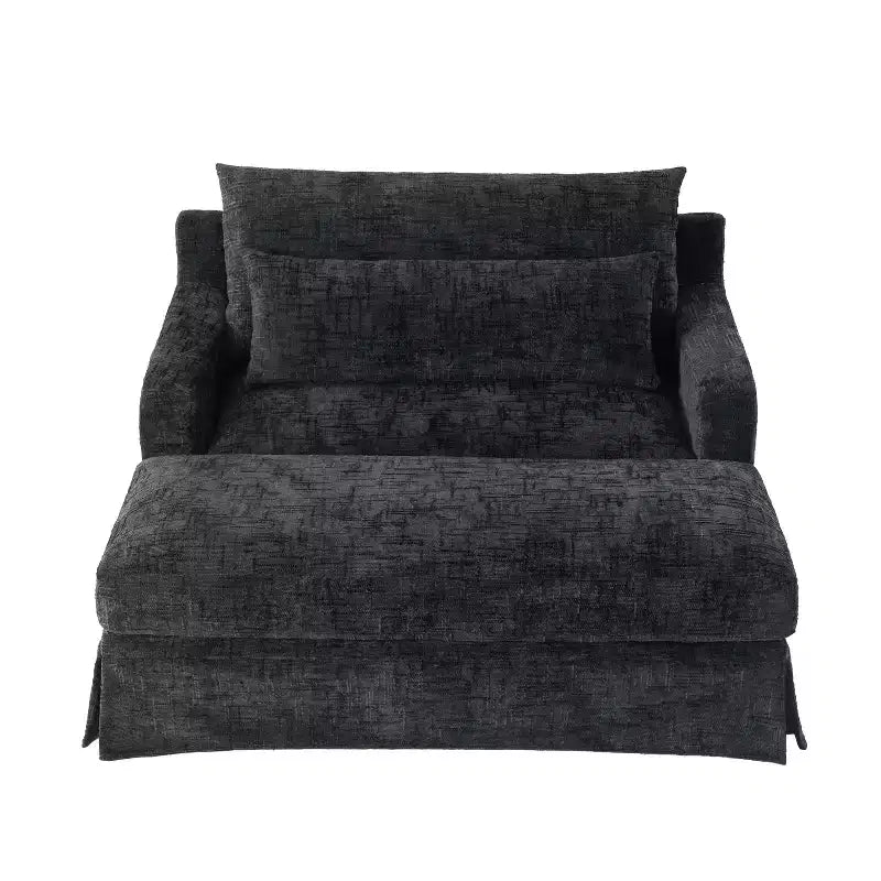 Fauteuil convertible très profond en chenille Polibi