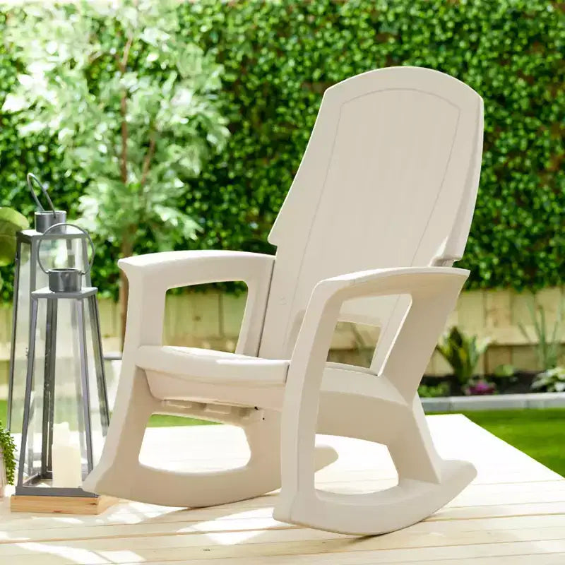 Fauteuil à bascule d'extérieur durable en résine plastique recyclée extra large Semco Plastics SEMTPE
