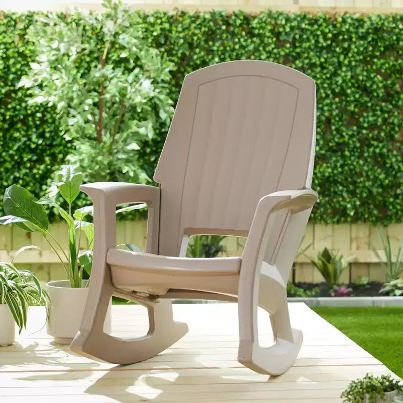 Fauteuil à bascule d'extérieur durable en résine plastique recyclée extra large Semco Plastics SEMTPE