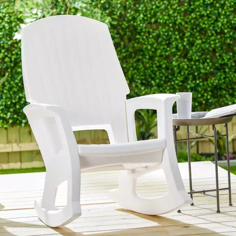 Fauteuil à bascule d'extérieur durable en résine plastique recyclée extra large Semco Plastics SEMTPE