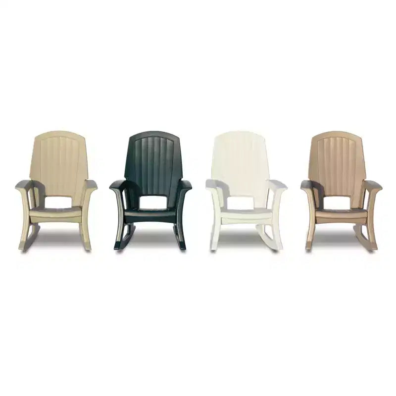 Fauteuil à bascule d'extérieur durable en résine plastique recyclée extra large Semco Plastics SEMTPE