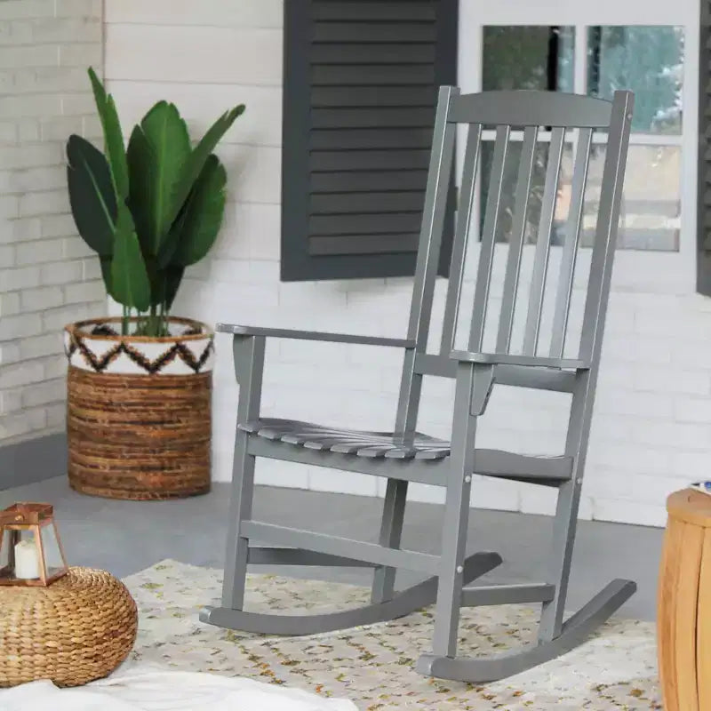Sonoma Lane Southlake - Ensemble de 2 fauteuils à bascule de véranda en bois d'acajou