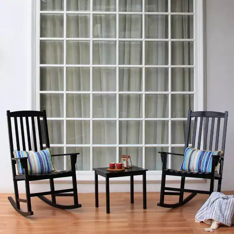 Sonoma Lane Southlake - Ensemble de 2 fauteuils à bascule de véranda en bois d'acajou