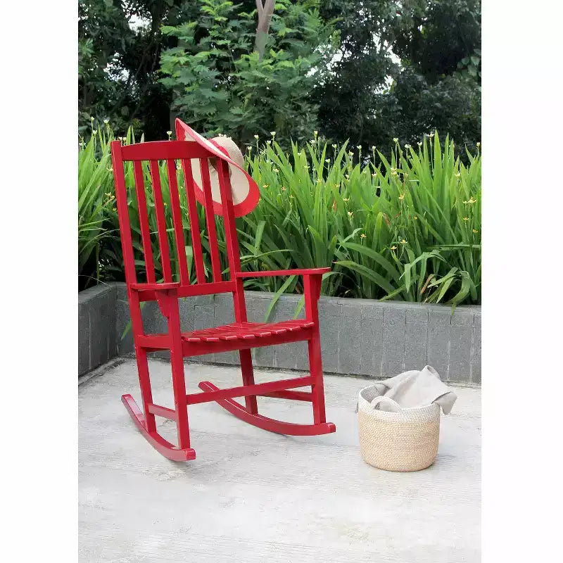 Sonoma Lane Southlake - Ensemble de 2 fauteuils à bascule de véranda en bois d'acajou