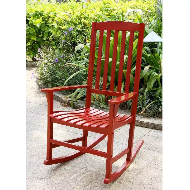 Sonoma Lane Southlake - Ensemble de 2 fauteuils à bascule de véranda en bois d'acajou