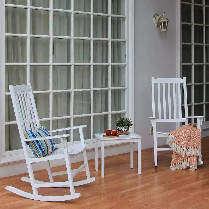 Sonoma Lane Southlake - Ensemble de 2 fauteuils à bascule de véranda en bois d'acajou
