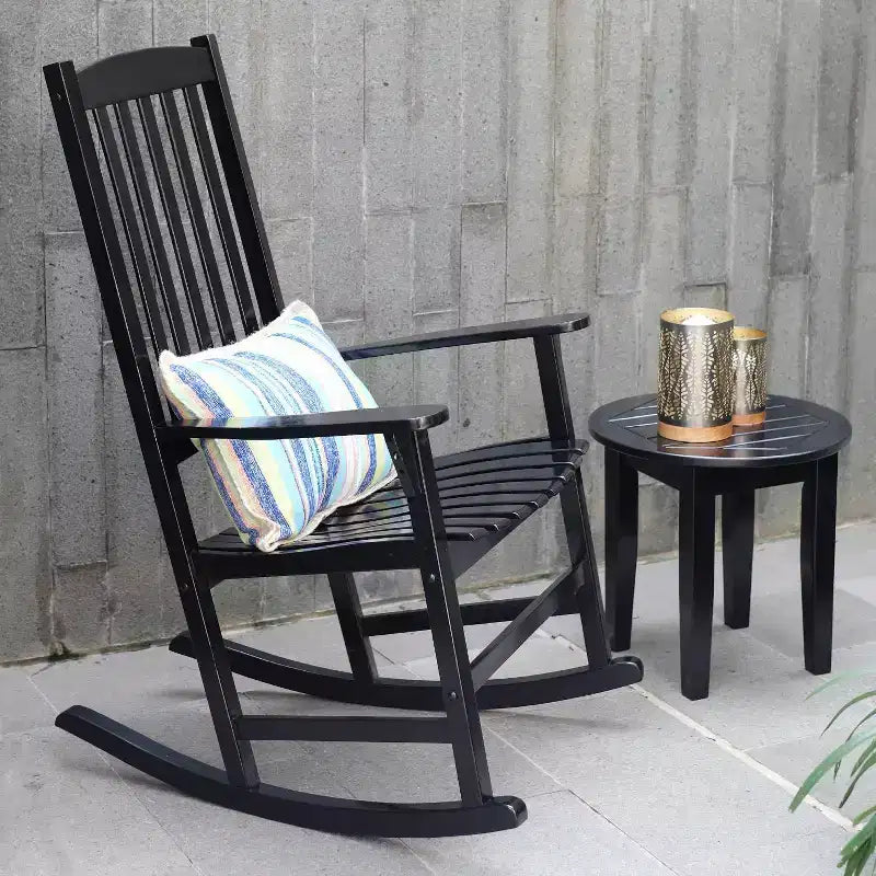 Sonoma Lane Southlake - Ensemble de 2 fauteuils à bascule de véranda en bois d'acajou
