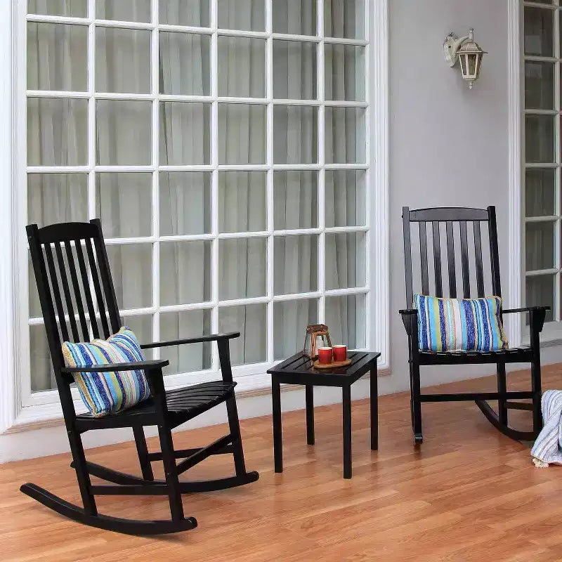 Sonoma Lane Southlake - Ensemble de 2 fauteuils à bascule de véranda en bois d'acajou