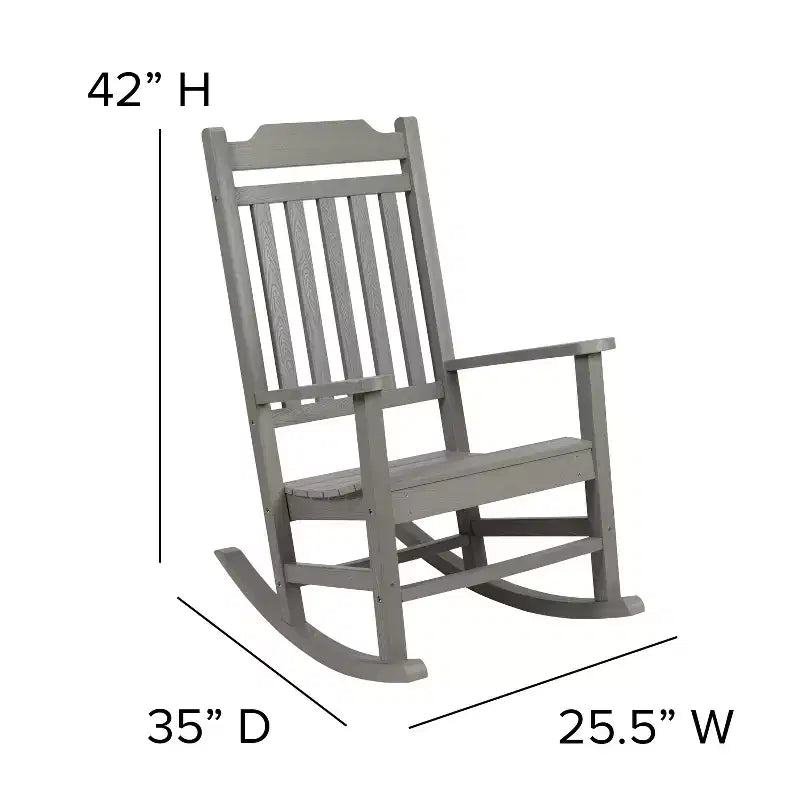 Merrick Lane Lot de 2 chaises à bascule en résine pour intérieur/extérieur