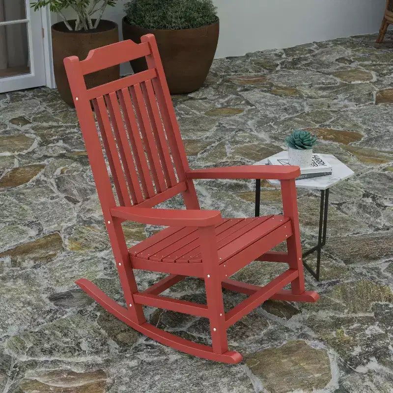 Merrick Lane Lot de 2 chaises à bascule en résine pour intérieur/extérieur