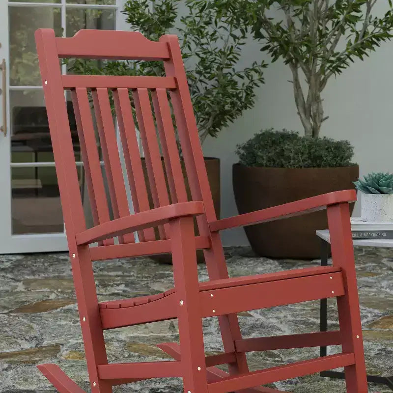 Merrick Lane Lot de 2 chaises à bascule en résine pour intérieur/extérieur