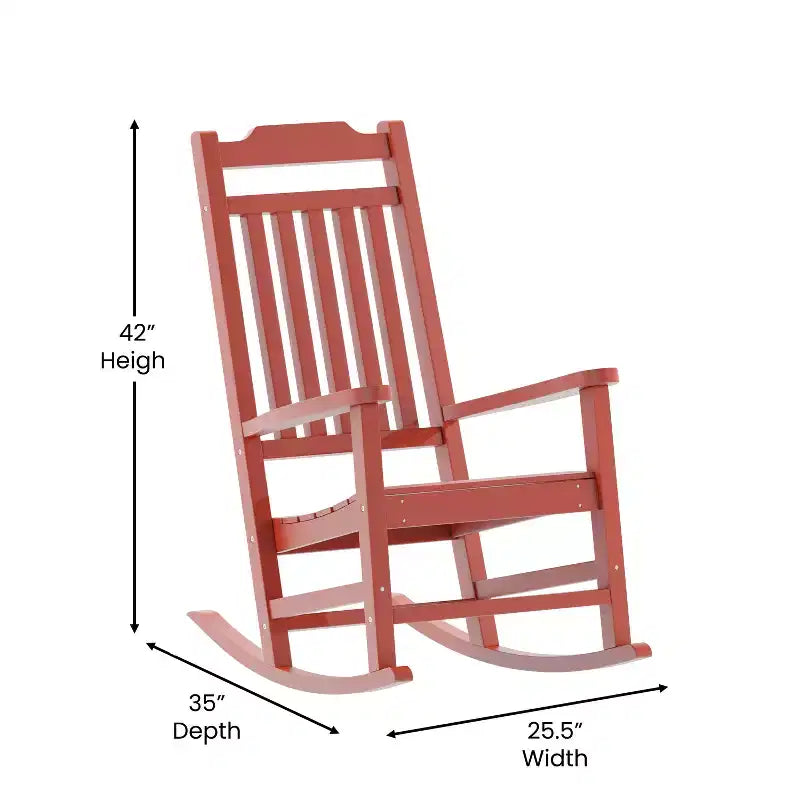 Merrick Lane Lot de 2 chaises à bascule en résine pour intérieur/extérieur