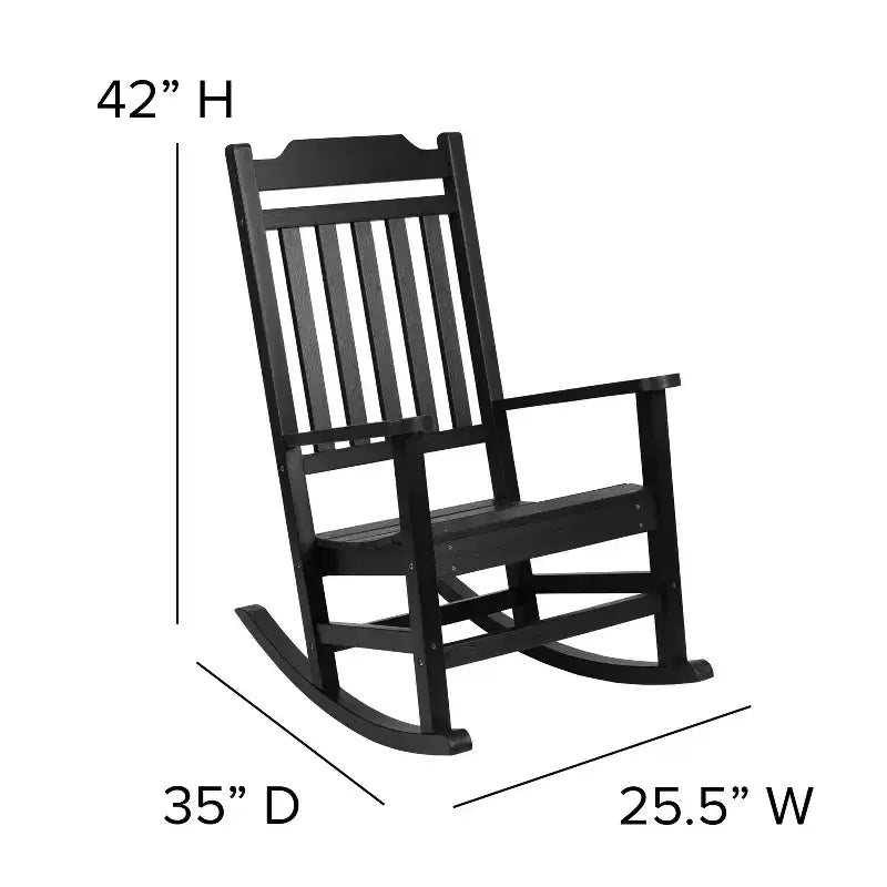 Merrick Lane Lot de 2 chaises à bascule en résine pour intérieur/extérieur