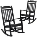 Merrick Lane Lot de 2 chaises à bascule en résine pour intérieur/extérieur