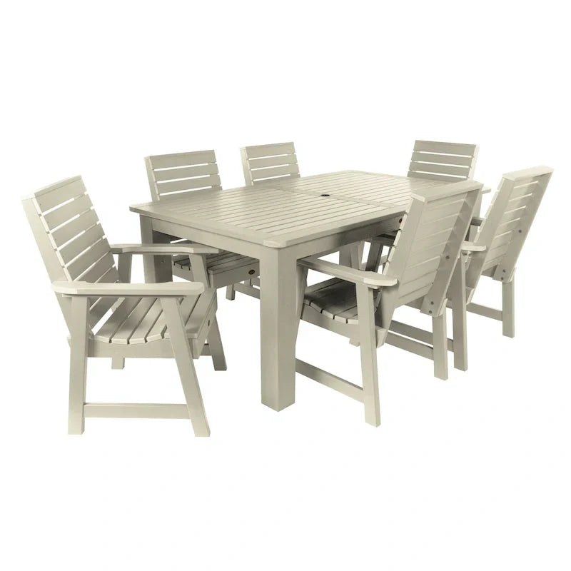 Ensemble de salle à manger d'extérieur 7 pièces HIGHWOOD PROFESSIONAL 42x72