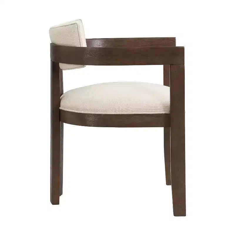 Ensemble de salle à manger rond moderne 5 pièces Christopher Knight Home Shankar avec chaises rembourrées en bois d'hévéa